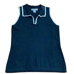 Dress barn knitted collared tank